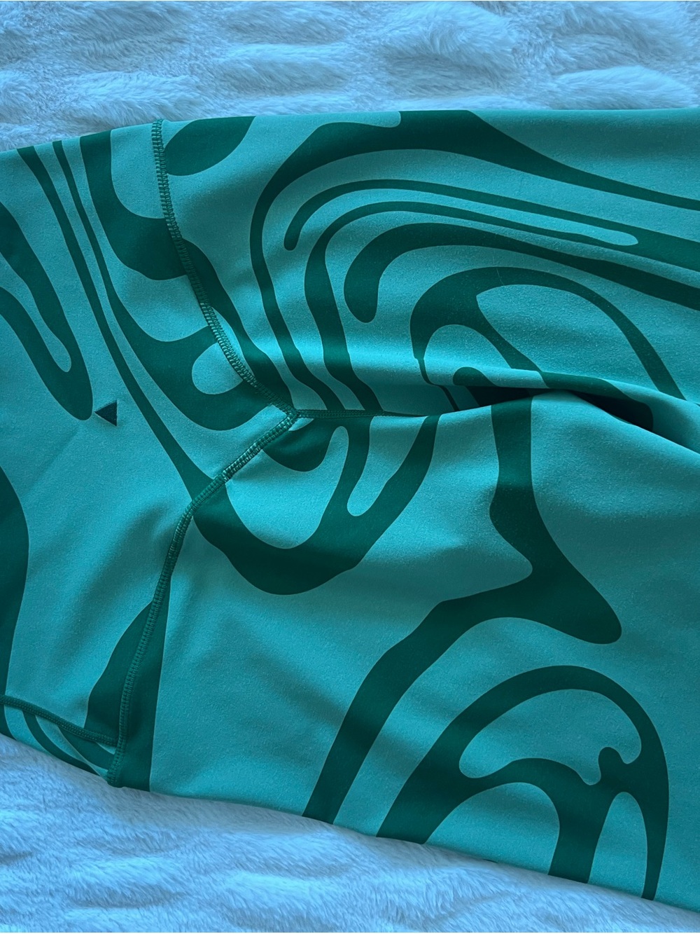 Women’s Green Abstract-Print Volley Shorts